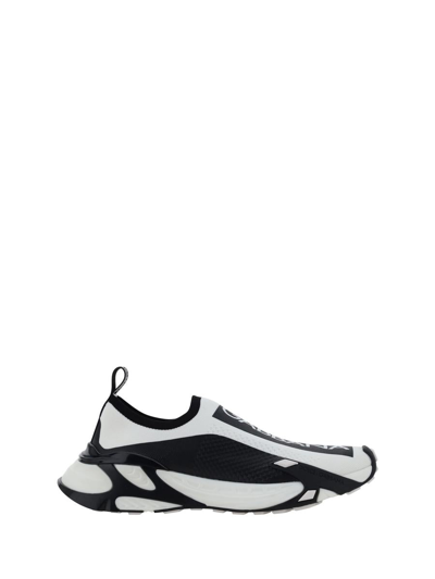Dolce & Gabbana Sneakers In Bianco/nero/bianco