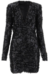 Rotate Birger Christensen Rotate Sequined Mini Dress In Black