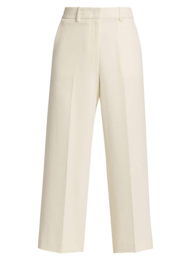 Theory Women's Crop Straight-leg Trousers In Rice