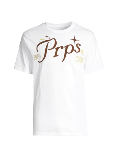 Prps Men's Mole Logo T-shirt In White Brown