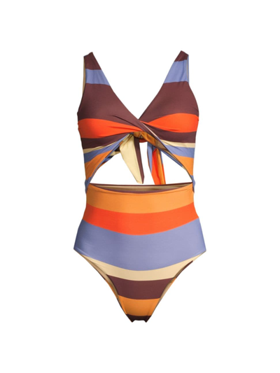 Cala De La Cruz Women's Sonne Cara Colorblocked One-piece Swimsuit In Rise