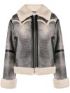 STAND STUDIO GREY LESSIE FAUX-SHEARLING JACKET