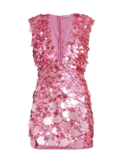 Ramy Brook Lacey Sequin Mini Dress In Orchid Paillette