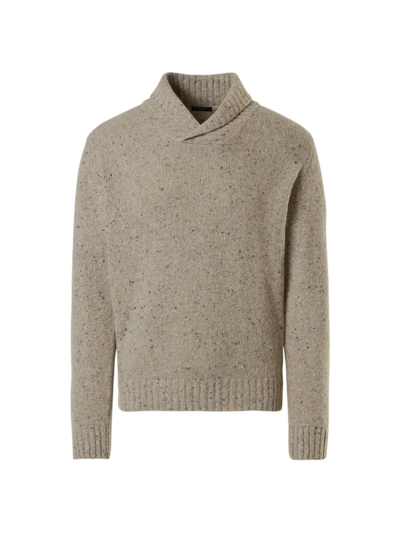North Sails Men's Marled Shawl-collar Sweater In Brown Rock