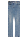 GIVENCHY WOMEN'S BOOT CUT JEANS IN DENIM WITH CHAIN DETAILS