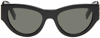 Saint Laurent Cat-eye Frame Sunglasses In 001 Black
