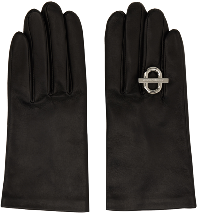 Rabanne Black Link Gloves In P001 Black
