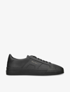 SANTONI SANTONI MEN'S BLACK GLORIA DBS LEATHER LOW-TOP TRAINERS