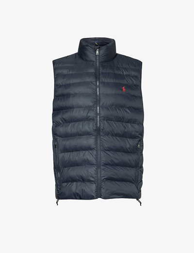 Polo Ralph Lauren Mens Navy Padded Recycled-nylon Gilet