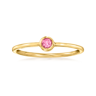 Rs Pure By Ross-simons Pink Topaz Ring In 14kt Yellow Gold