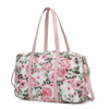 Mkf Collection By Mia K Khelani Quilted Cotton Botanical Pattern Women's Duffle Bag In White