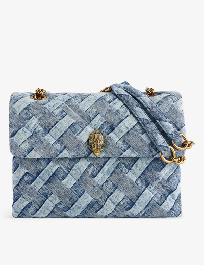 Kurt Geiger Womens Mini Kensington Denim Cross Body Bag In Blue