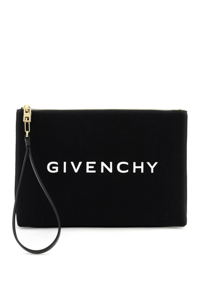Givenchy Canvas Pouch In Black