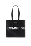 COMME DES GARÇONS LEATHER TOTE BAG WITH LOGO