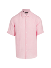 Saks Fifth Avenue Men's Collection Linen Short-sleeve Shirt In Light Pink