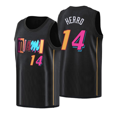 Sheshow Men's Miami Heat Tyler Herro 2021-22 City Edition Jersey In Black