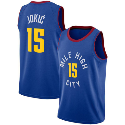 Sheshow Men's Denver Nuggets Nikola Jokic Jersey In Blue