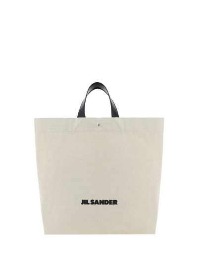 Jil Sander Large Book Handbag In White