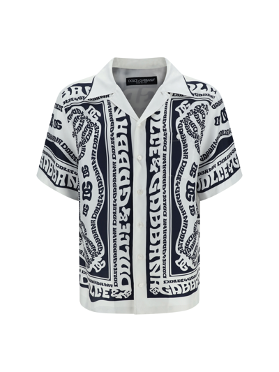 Dolce & Gabbana Shirt In Dg Marina Blu