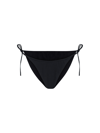 Self-portrait Low-rise Waist Adjustable Panty Brief Swimsuit In Black