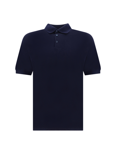Brunello Cucinelli Polo Shirt In Cobalto