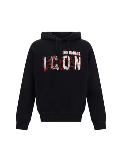 Dsquared2 Icon Printed Drawstring Hoodie In 900