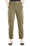 Max Studio Soft Twill Cargo Pants In Sage