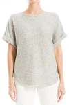 Max Studio Short Sleeve Ribbed T-shirt In Oat/ Blk