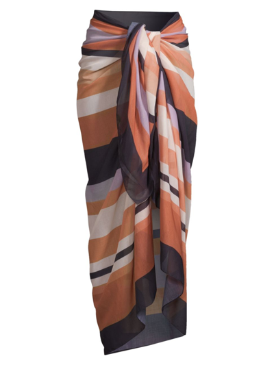 Cala De La Cruz Women's Sonne Luana Striped Sarong In Banda