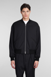 Jil Sander Drop-shoulder Bomber Jacket In Black