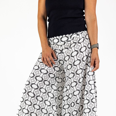 Forza Cavallo Horse And Shoe Palazzo Pants In White