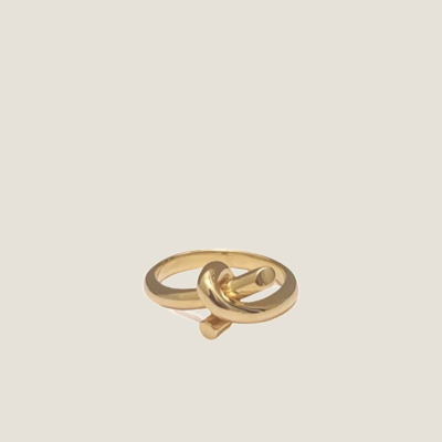Ruddock Promise Knotted Ring In Gold