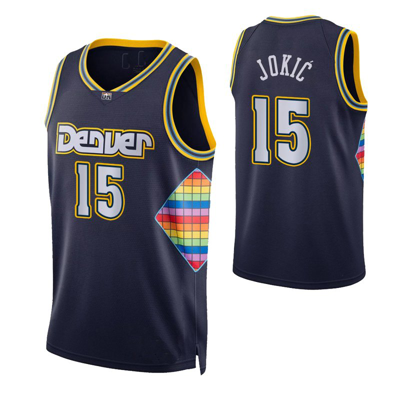 Sheshow Men's Denver Nuggets Nikola Jokic Jersey In Blue