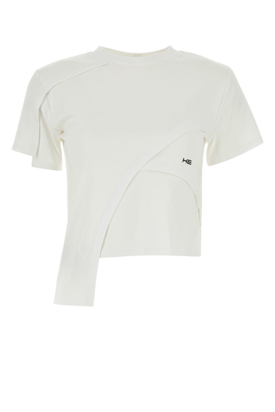 Heliot Emil Logo-print Panelled T-shirt In White