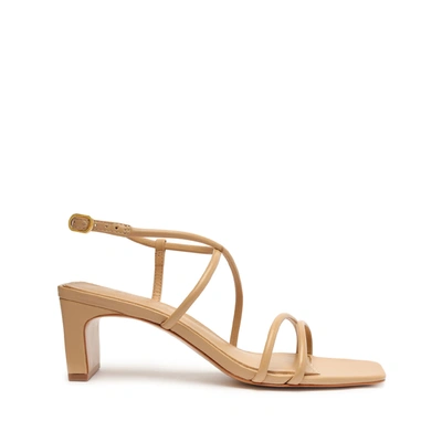 Schutz Aimee Leather Strappy Heeled Sandal In Light Nude, Women's At Urban Outfitters In Light Beige