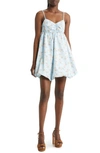 Free People In A Bubble Mini Dress In Bluebell