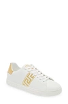 Versace Greca Sneakers White In White/gold