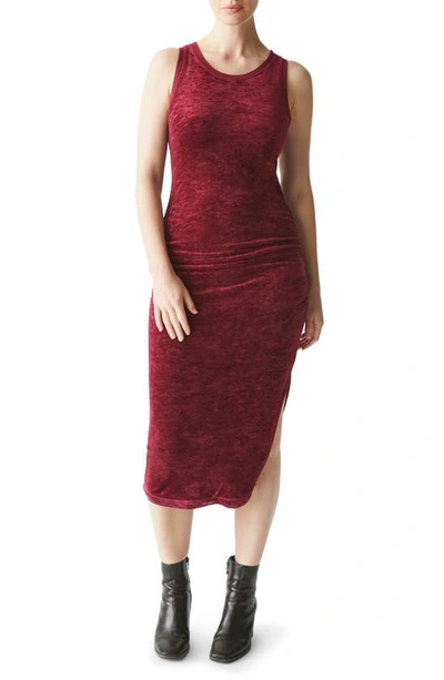 Michael Stars Stacey Velvet Midi Dress In Boysenberry