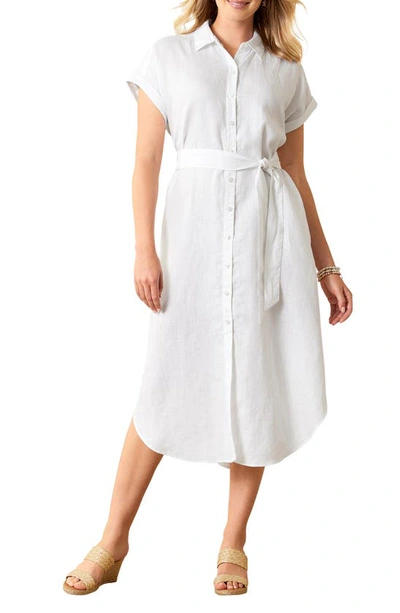 Tommy Bahama Coastalina Linen Midi Shirtdress In Natural Linen