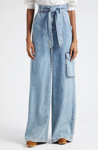 Veronica Beard Belisa Wide Leg Jeans In Silverwood