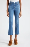 Veronica Beard Carly High-rise Kick-flare Jeans In Bright Lakeshore
