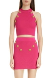 Balmain Top In Fucsia