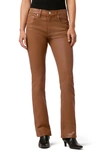 Hudson Barbara High Rise Baby Boot Jean In Coated Caramel Cafe In Caramel Cafe