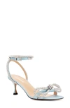 MACH & MACH DOUBLE CRYSTAL BOW ANKLE STRAP SANDAL