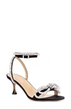 MACH & MACH DOUBLE CRYSTAL BOW ANKLE STRAP SANDAL