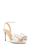 Mach&mach Cadeau Satin Bow Ankle-strap Sandals In White