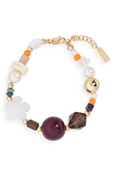 Eliou Rumi Bead & Pearl Bracelet In White Multi