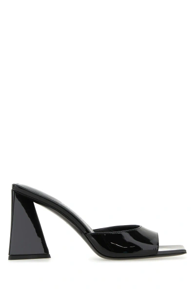 Attico Devon High-heeled Mules In Black