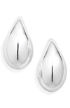 Bottega Veneta Drop Sterling Silver Stud Earrings In Silver