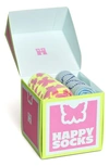 HAPPY SOCKS BUTTERFLY ASSORTED 2-PACK CREW SOCKS GIFT BOX